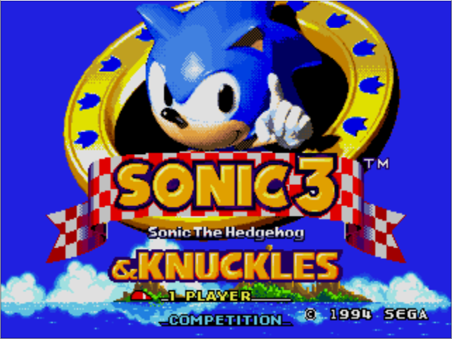 Sonic 3 & Knuckles Title Screen